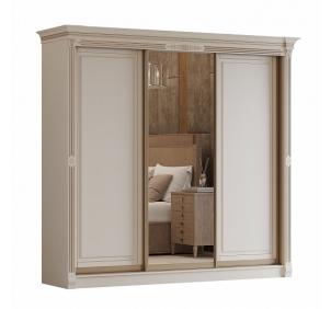 Шкаф-купе 2,40 "Камелия" 3ст. Крем, Шампань, Профиль серебро Шкаф-купе 2,40 "Камелия" 3ст. Крем, Шампань, Профиль серебро