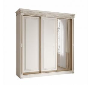 Шкаф-купе 2,40 "Берта" 3ст. Жемчуг, Шампань, Профиль золото Шкаф-купе 2,40 "Берта" 3ст. Жемчуг, Шампань, Профиль золото