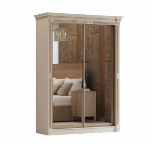 Шкаф-купе 1,40 "Камелия" 2ст. Крем, Шампань, Профиль серебро Шкаф-купе 1,40 "Камелия" 2ст. Крем, Шампань, Профиль серебро