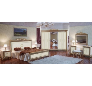 Версаль спальня 6-ти дв, шелкография (слоновая кость)