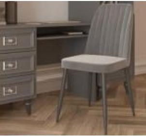 Стул мягкий серый, гостиная "Виктория"