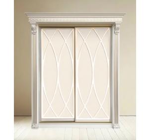 Шкаф-купе Классик 2-х дверный Овал глухой 2030мм Слоновая кость