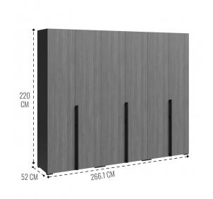 Беллуччи Шкаф 6-ти дв СБЛ-03-2 и СБЛ-04 Графит