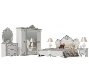 Спальня Дольче Вита Белый глянец/серебро