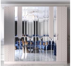 Севиль СВЛ-02 Шкаф 6-ти дв Кашемир с серебром