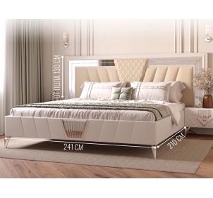Севиль СВЛ-03 Кровать 180х200 с основанием Кашемир с серебром