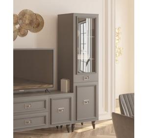 Виктория ГВК-02 Шкаф 1-дверный правый Графит золото