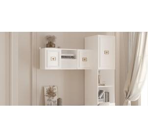 Виктория МВК-03 Шкаф навесной Белый серебро