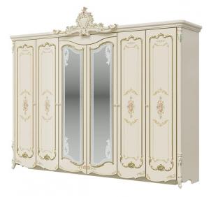 СШ 02 Шейх шкаф 6-и дверный Слоновая кость