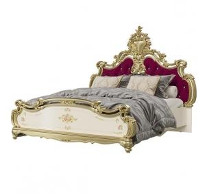 СШ 03 Шейх кровать 1800 каркас Слоновая кость/Золото