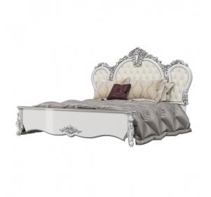 СДВ-03 Дольче Вита Кровать 1800 каркас Белый глянец/серебро