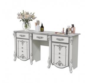 СДВ-05 Дольче Вита Стол туалетный Белый глянец/серебро