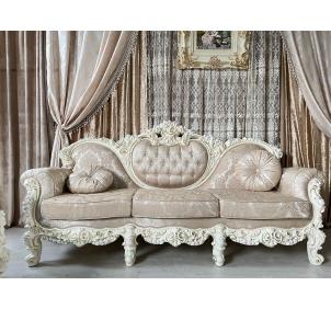 ГБ-11 Диван 3-х местный БАРОККО ЛЮКС Слоновая кость