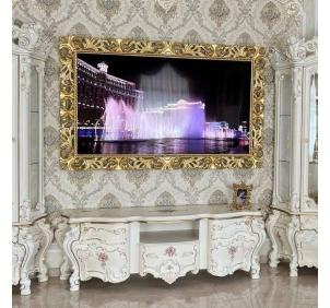 ГБ-03 Тумба для ТВ БАРОККО ЛЮКС Слоновая кость