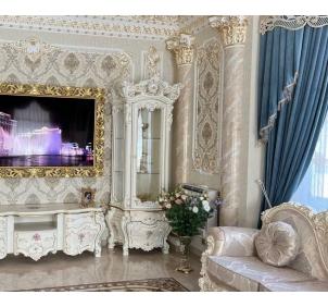 ГБ-02 Шкаф 1 дв ПРАВЫЙ БАРОККО ЛЮКС Слоновая кость