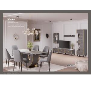 Гостиная Мария Серый графит с золотом