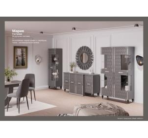 Гостиная Мария Серый графит серебро