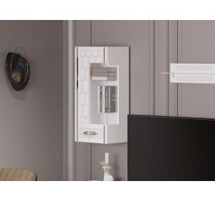 Гостиная Мария ГМР-05 Шкаф навесной Белый с золотом