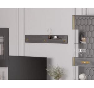 Гостиная Мария ГМР-06 Полка навесная Графит с серебром