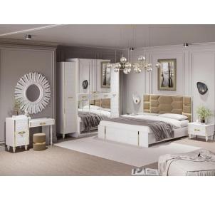 Спальня Мария Белая серебро