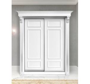 Шкаф-купе Классик 2-х дверный без зеркала 1430мм Белый