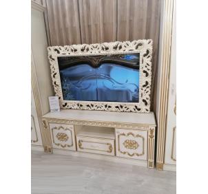 ГС-03 Тумба ТВ СОФИЯ Слоновая кость/Золото