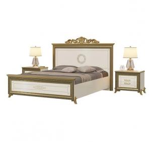 СВ-03Ш Версаль кровать шелкография 160х200 Слоновая кость