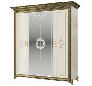 СВ-01 Версаль шкаф 4-х дверный Слоновая кость