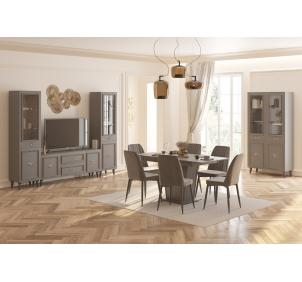 Гостиная Виктория Серый графит с серебром