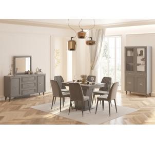 Мебель Виктория Серый графит с серебром