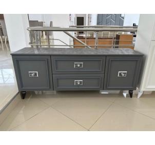 Виктория ГВК-03 Тумба ТВ Графит серебро