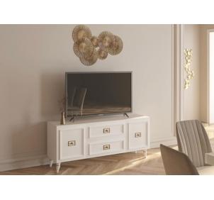 Виктория ГВК-03 Тумба ТВ Белый серебро