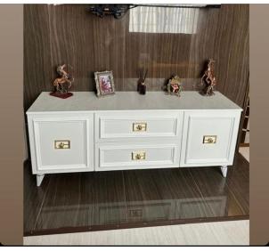 Виктория ГВК-03 Тумба ТВ Белый золото