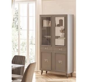 Виктория ГВК-04 Шкаф 2-дверный Графит с серебром