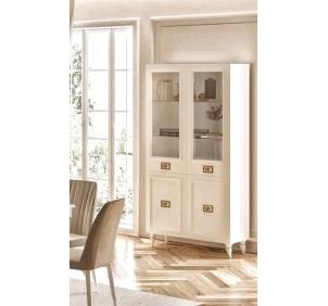 Виктория ГВК-04 Шкаф 2-дверный Белый серебро