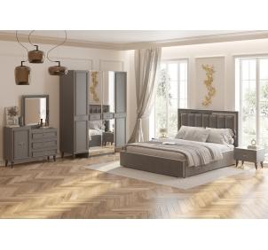 Спальня Виктория Серый Графит с серебром