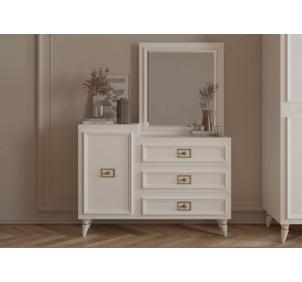 Виктория СВК-13 Стол туалетный (комод) Белый с серебром