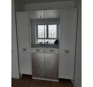 Виктория СВК-03 Шкаф 4-дверный Белый с серебром