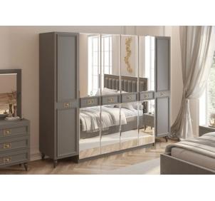 Виктория СВК-09 Шкаф 6-дверный Графит с золотом