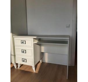 Виктория МВК-02 Стол письменный Белый серебро