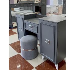 Виктория СВК-14 Стол туалетный Графит с серебром