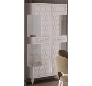 Шкаф 2-дверный (бел.-сереб.), гостиная "Мария"