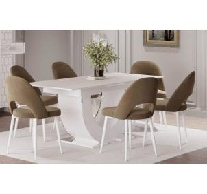 Стол с автоматическим механизмом раскладывания, столешница (бел.-сереб.) гостиная "Мария"