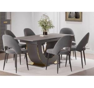 Стол с автоматическим механизмом раскладывания, столешница (сер.-зол.)гостиная "Мария"