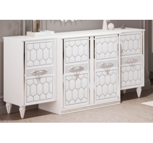 Комод (бел.-сереб.) гостиная "Мария"