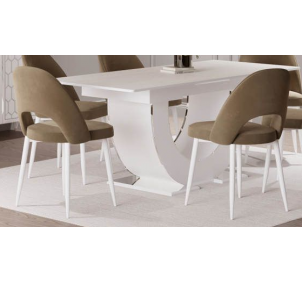 Стул мяг. металл.опоры (бел.-сереб.) открытый, гостиная "Мария"