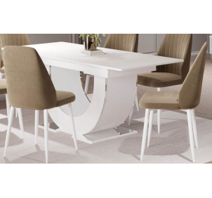 Стул мяг. металл.опоры (бел.-сереб.) закрытый, гостиная "Мария"