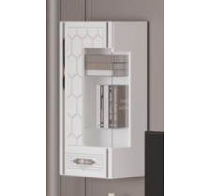 Шкаф навесной (бел.-зол.), гостиная "Мария"