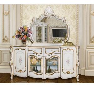 Комод 4-х дверный, слоновая кость, гостиная "Шейх"