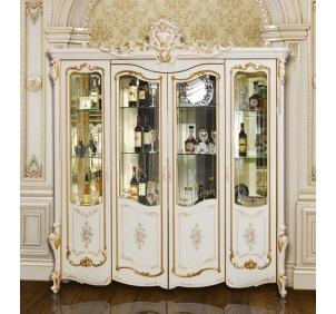Шкаф 4-х дверный, слоновая кость, гостиная "Шейх"